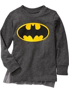 Nuevo con etiquetas Camiseta Antigua Marina DC Comics Superhéroe alado Batman Capa Camiseta Niños Pequeños 5T - Imagen 1 de 2