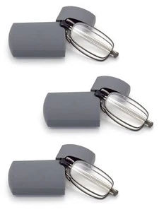 3 Pack Folding Reading Glasses Pocket Wallet Purse Compact Spring Hinge Readers - Picture 1 of 7