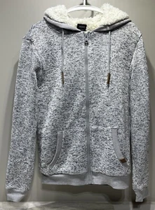 Buffalo David Bitton Jacket Men's S Small Gray Hooded Heavy Fleece Sherpa Lined - Picture 1 of 9