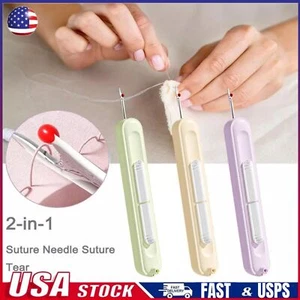 Portable 2-in-1 Needle Threader and Seam Ripper Sewing Needle Tool Threading - Picture 1 of 10
