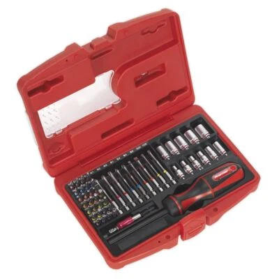 Sealey AK64903 Fine Tooth Ratchet Screwdriver & Accessory Set 51pc - Image 1 of 4