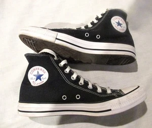 Converse Chuck Taylor All Star High Top Sneakers Black Canvas Men 8 Women 10 - Picture 1 of 8