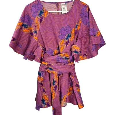 Top envolvente kimono gráfico naranja púrpura Marvel x Disney para mujer 1X Foto 1 de 4