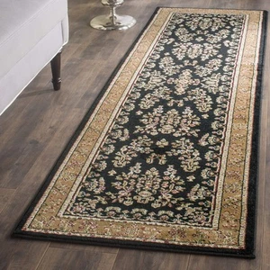 Lyndhurst Collection Runner Rug - 2'3" x 14', Black & Tan, Traditional Orient... - Picture 1 of 4