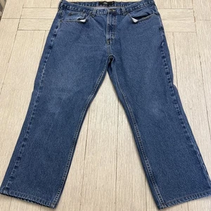 Berkley Jensen Jeans Uomo 38x29 Blu Denim Gamba Dritta Pantaloni Vestibilità Classica - Foto 1 di 7