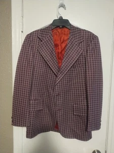 De Colección Años 70 JC Penney Towncraft Chaqueta Deportiva a Cuadros Traje Abrigo Blazer Para Hombre 40 S Cuadros - Imagen 1 de 5