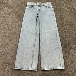 Jeans Levis para mujer 28 azules súper bajos sueltos lavado medio preppy denim logotipo de ciudad - Imagen 1 de 9