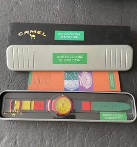CAMEL CIGARETTE x UNITED COLORS OF BENETTON WATCH YELLOW DIAL W/ DISPLAY BOX - Bild 1 von 6