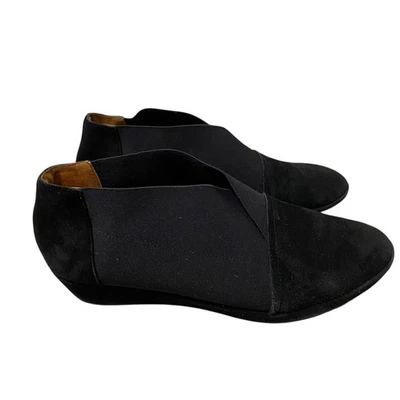 L’amour Des Pieds Women Shoes 9.5 Black Suede Wedge Comfort Retro Fairy Grunge - Image 1 of 4