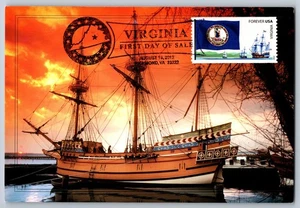 #4327 Flags of Our Nation Virginia FDC Maxi Card w/Pictorial Cancel - Picture 1 of 2