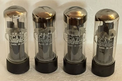 4 tubos Matsushita EL34 TV7 testados NOS GM/Shorts combinados de perto @ 48-49, 30=65% - Imagem 1 de 4