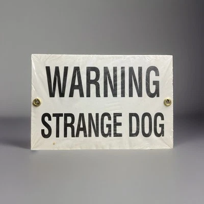 Dog Warning, Funny Tin Sign - Image 1 of 2