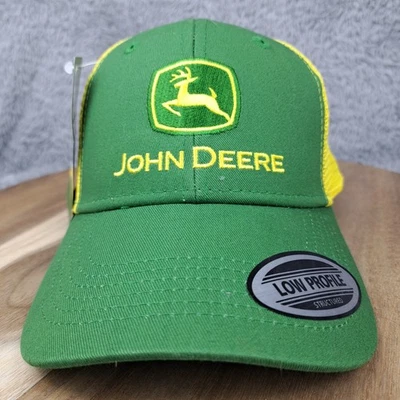 John Deere 帽子带背绿色拖拉机乡村男式标志鹿 — 第 1/4 张图片
