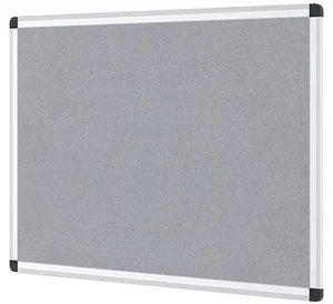 VIZ-PRO Notice Board, Silver Aluminium Frame - Picture 1 of 5