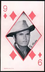 TY HARDIN Vtg Diamonds Western Aces Arcade Exhibit Card - Picture 1 of 1