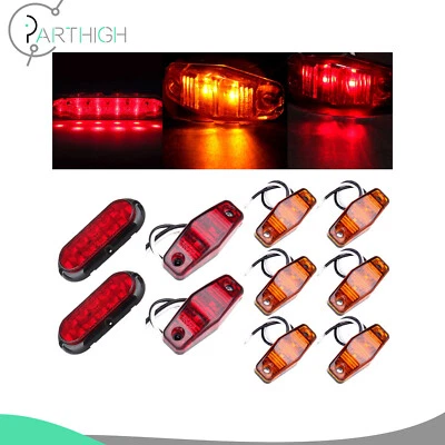 10x Amber Red Side Marker For 2007-15 2016 Chevrolet Silverado 3500 HD 6.6L 6.0L - Image 1 of 4