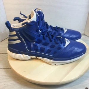 Vintage Adidas Athletic Basketball Shoes sz 13 Blue& White Tri Stripe G24429 - Picture 1 of 10