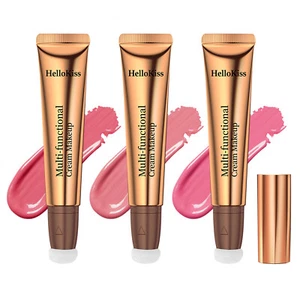 3 Colors Liquid Blush Makeup Matte Face Blush Beauty Wand with Soft Applicator - Picture 1 of 9