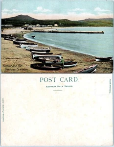 Harbour & Pier Greystones County Wicklow, Irlanda PC vintage - Foto 1 di 1