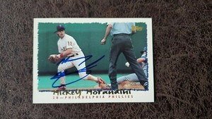 1995 Topps Mickey Morandini #2 - Philadelphia Phillies - Autographed! 