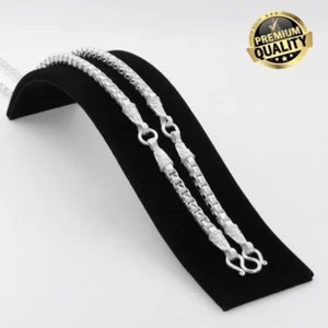 Necklace 22K 23K 24K Thai 3 Baht White Gold GP Chain 26" Jewelry Amulet Hang - Picture 1 of 7