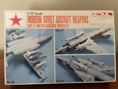 DML 现代 SOVIET AIRCRAFT WEAPONS 套装 2 空气到表面导弹 1/72 比例 — 第 1/2 张图片