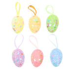 18pcs Glitter Foam Easter Egg Ornaments for DIY Tree Decoration