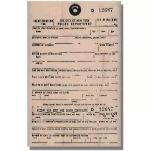 Police Toe Tag RUBBER STAMP, Background, Media, Words, Art Stamp, Collage, Lines - Picture 1 of 3