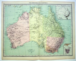 Australia - Original Map c1906 by G Philip & Son. Antique - Picture 1 of 4