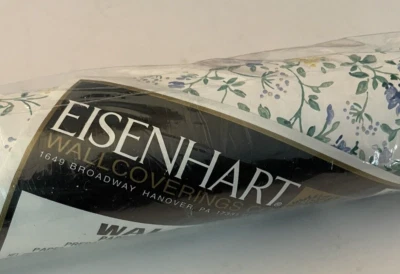 Revestimiento de pared Eisenhart floral púrpura/amarillo blanco rollo único nuevo GP09420 Foto 1 de 4