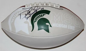 DARRELL STEWART signed (MICHIGAN STATE SPARTANS) logo football *PROOF* W/COA C - Picture 1 of 3