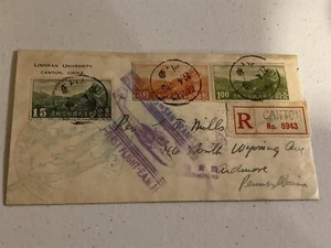 1937 first flight Canton Hong Kong to San Francisco via China Clipper registered - Picture 1 of 2
