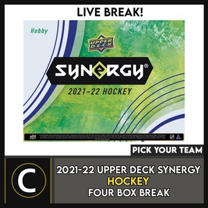 2021-22 UPPER DECK SYNERGY HOCKEY 4 BOX #H1610 - PICK YOUR TEAM
