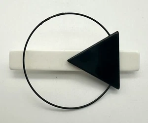 Schwarz-Weiß geometrische Brosche - Bild 1 von 6