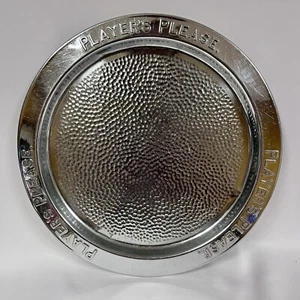Vintage 60er Jahre Player's Please Tabak Werbung verchromtes Metall rund Bar Tablett - Bild 1 von 8