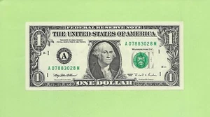 1995 ..UNCIRC $1 A 0788 3028 M .... 1995 $1 A-M NICE NOTE FRN - Picture 1 of 2