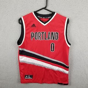 Adidas Damian Lillard Portland Trail Blazers Basketball Jersey Youth Large #0