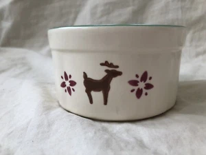 Pfaltzgraff Reindeer Snow Village Christmas 4 in Dip Bowl. - Picture 1 of 6