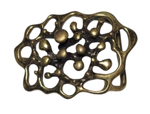 Fibbia cintura Jack Boyd modernista brutalista metà secolo bronzo ottone 'spore' M28 - Foto 1 di 3