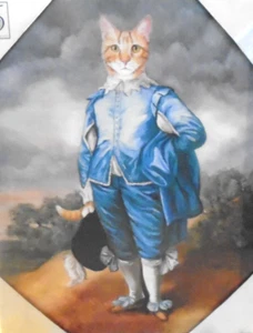 CAROL LEW aristokratisches orangefarbenes Katzenportrait "Blue Boy" - neu und bezaubernd! - Bild 1 von 7