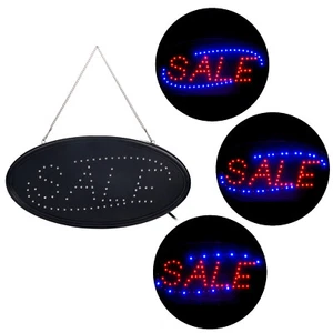 VENTA/ABIERTO Luz LED Neón Eléctrica Letrero de Negocios Puerta Ventana Tablero Iluminado - Imagen 1 de 12