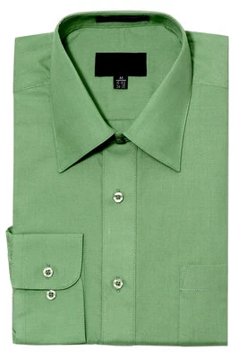 NEW Men's Regular Fit Long Sleeve Solid Color Dress Shirts - 19 Colors - Image 1 of 2