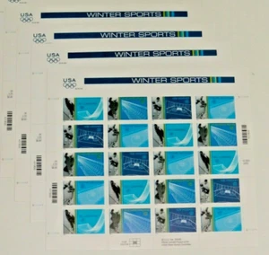 Three x 20 = 60 of Olympics WINTER SPORTS 34¢ US Postage Stamps. USA # 3552-3555 - Picture 1 of 9
