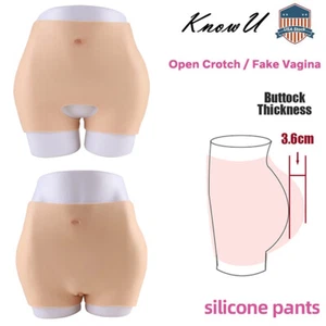Fake Vagina or Open Crotch Thick Buttocks Silicone Panty Cosplay Transgender - Picture 1 of 14