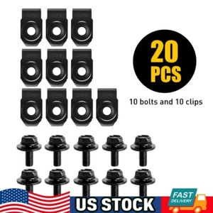 For Honda Body Bolt U-nut Clips- M6-1.0 x 20mm Long- 10mm Hex- 20pc (10ea)- #150 - Picture 1 of 9