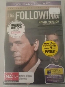The Following Season 1 (DVD, 2013) Kevin Bacon, Uncut version Region 4, NEW - Picture 1 of 3