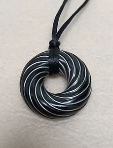 Silver color spiral torus torsion field generator pendant resonant Rodin coil - Picture 1 of 12