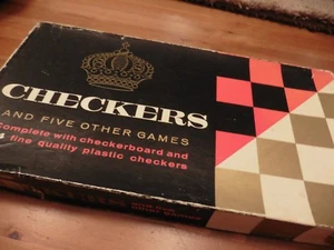 Vintage (c1960) DRAUGHTS & 5 other games - Whitman - Fox & Geese, Goban Checkers - Picture 1 of 7