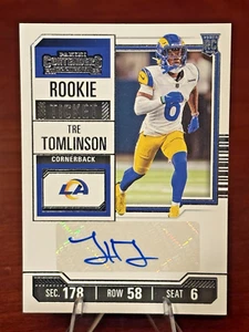 2023 Panini Contenders Rookie Ticket Tre Tomlinson RC Rookie AUTO Rams - Picture 1 of 2