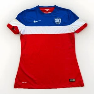 Nike US Soccer Jersey Mens L Red Blue Bomb Pop 2014 Kit Football 2014 MLS - Picture 1 of 11